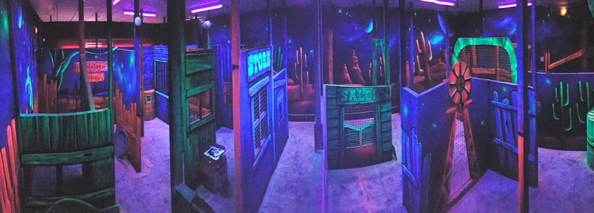 Décoration d'un lasergame pour enfants à Nancy